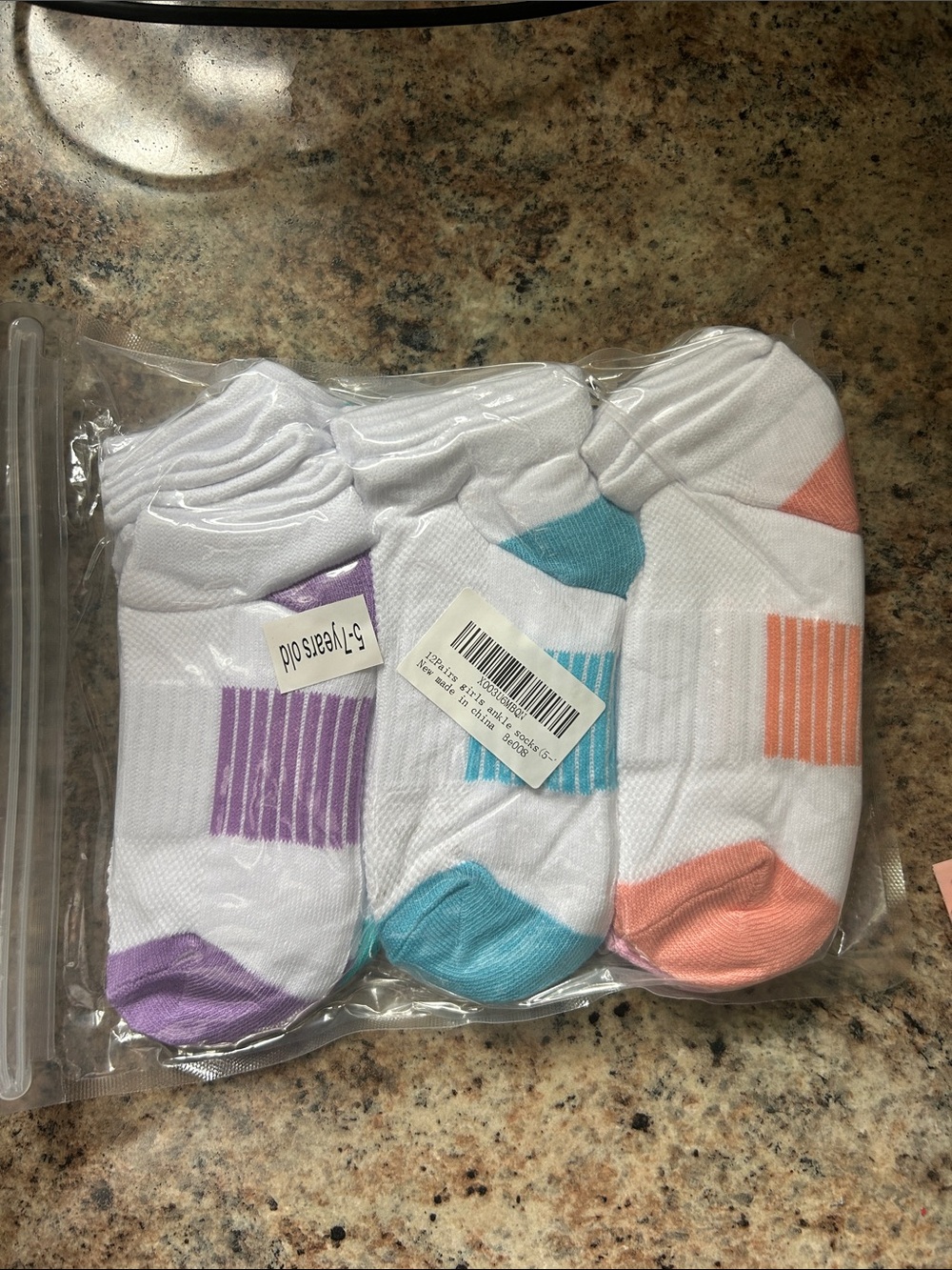 12 pair of 5-7 yr old socks